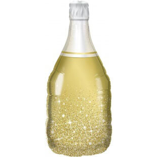Фигура Бутылка шампанского, сверкающие искры, 91 см