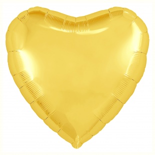 Светлое золото фольгированное сердце 46 см