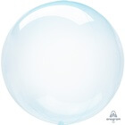 Шар 3D Deco Bubble 46 см, голубой, кристалл