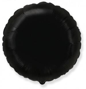 Чёрный фольгированный круг 46 см