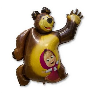 Фольгированная фигура Маша и медведь, 89 см