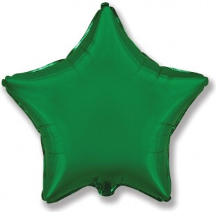 Зелёная фольгированная звезда, 81 см