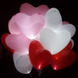 Светящиеся сердца с диодами «Ассорти» 15 шаров