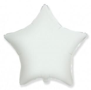 Белая фольгированная звезда, 81 см