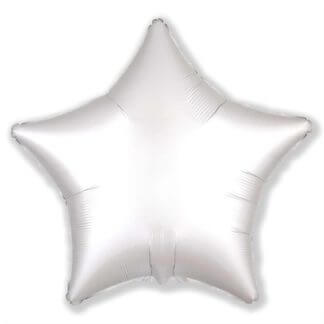 Жемчужная белая фольгированная звезда 46 см