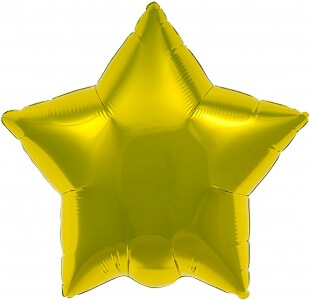 Золотая фольгированная звезда, 76 см