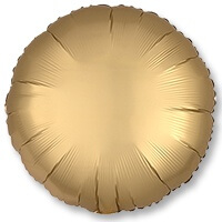 Сатин золото фольгированный круг 46 см