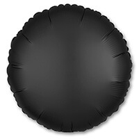 Сатин чёрный фольгированный круг 46 см