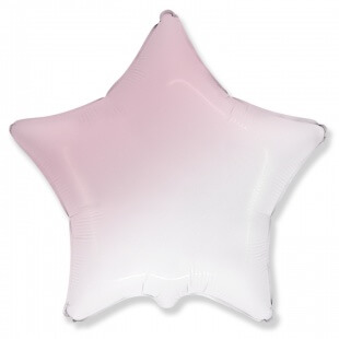 Розовый градиент фольгированная звезда, 81 см