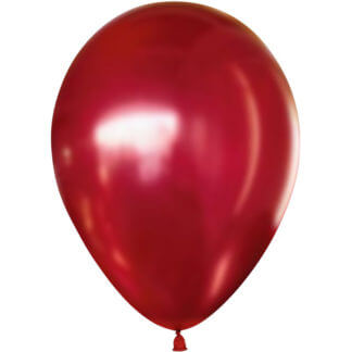Латексный шар 30 см, хром, красный