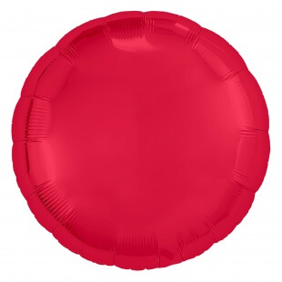 Красный фольгированный круг 46 см