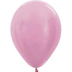 Латексный шар 30 см, металлик, розовый