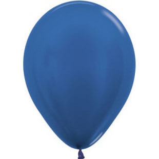 Латексный шар 30 см, металлик, синий