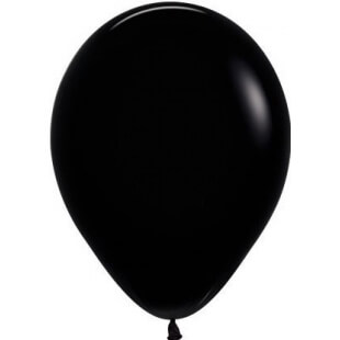 Латексный шар 30 см, пастель, чёрный