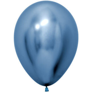 Латексный шар 30 см, хром, синий