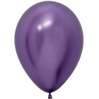 Латексный шар 30 см, хром, фиолетовый