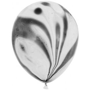 Латексный шар 30 см, чёрный агат