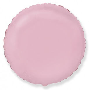 Нежно-розовый фольгированный круг 46 см