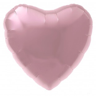 Розовое фольгированное сердце, 76 см
