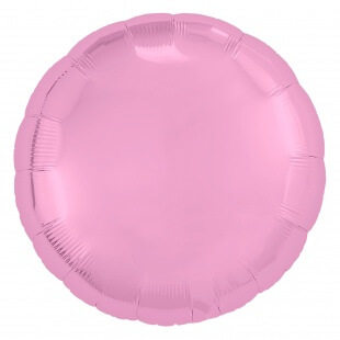 Розовый фольгированный круг 46 см