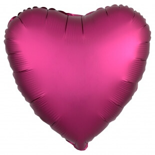 Сатин гранатовое фольгированное сердце 46 см