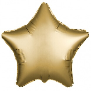 Сатин золото фольгированная звезда 46 см