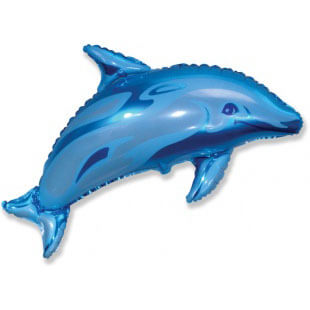 Фигура Дельфин синий, 94 см