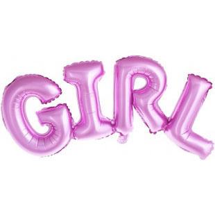 Фигура надпись Girl, 112 см, розовый