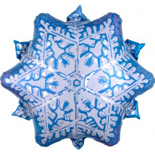 Фигура снежинка 51 см, голубая