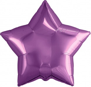 Фиолетовая фольгированная звезда 46 см