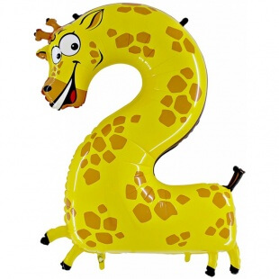 Цифра 2 жираф, 102 см
