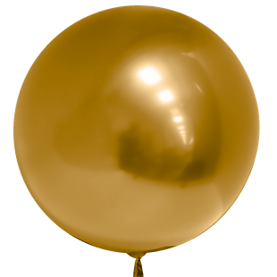 Шар 3D Deco Bubble 46 см, золото, хром