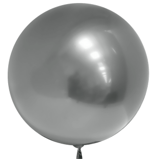 Шар 3D Deco Bubble 46 см, серебро, хром