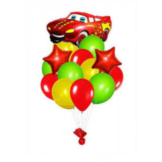 Композиция шаров для мальчика с машинкой Молния Маккуин