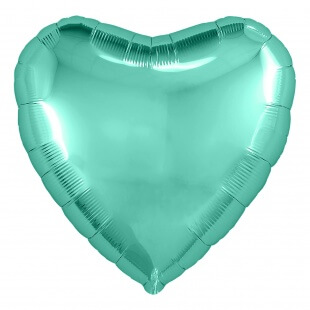 Бискайский зелёный фольгированное сердце, 76 см
