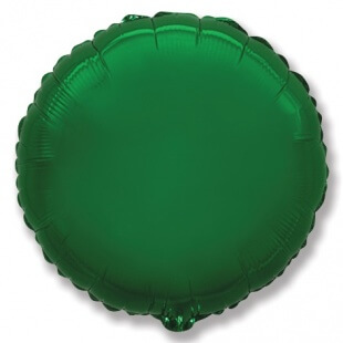 Зелёный фольгированный круг 46 см