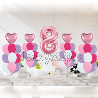 Комплект воздушных шаров «Розовый шарм»