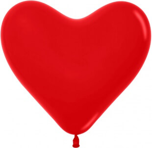 Латексное сердце 41 см, красное, пастель