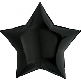 Чёрная фольгированная звезда, 91 см