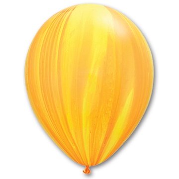 Латексный шар 30 см, Супер агат жёлтый
