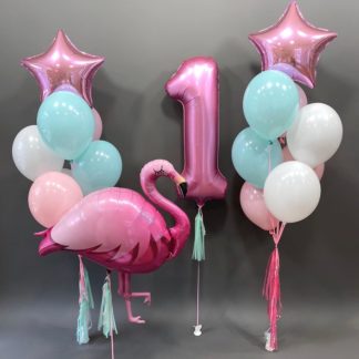 Воздушные шары для девочки Розовый фламинго