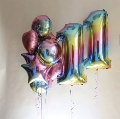 Воздушные шары разноцветные фигуры