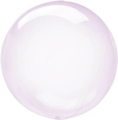 Шар 3D Deco Bubble 46 см, сиреневый, кристалл