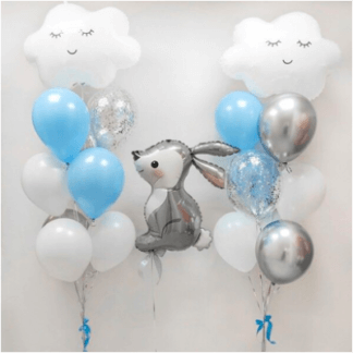 Воздушные шары на выписку мальчика Зайка