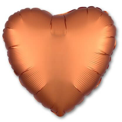 Сердце сатин Amber, 46 см