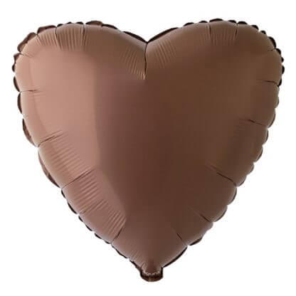 Сердце сатин,  Cocoa 46 см