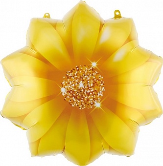 Шар цветок, жёлтый, 46 см