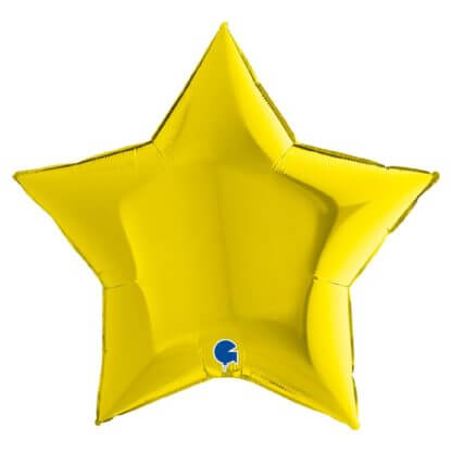 Жёлтая фольгированная звезда, 91 см