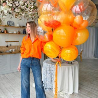 Воздушные шары яркие краски оранжевый