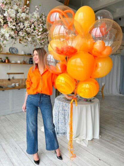 Воздушные шары яркие краски оранжевый